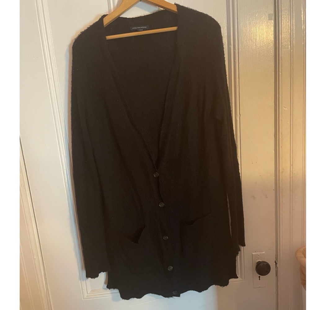 AEO long soft black cardigan